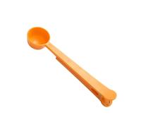 LIXSAZSE Food Sealer Clip Kitchen Measuring Snack Sealing Spoon Plastic Bag Reusable Multifunctional Storage Clamp Household, Orange