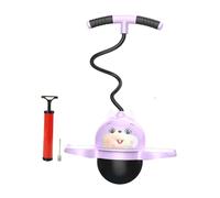 LIXSAZSE Funny Exercise Pogo Stick Pogo Bouncing Ball Kids Sensory Development And Balance Improvement During Playtime Balance Board Adults Jump With Ball Pump, Rabbit Pink, 38x90cm