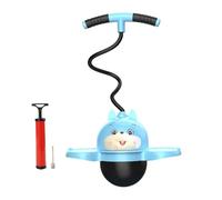 LIXSAZSE Funny Exercise Pogo Stick Pogo Bouncing Ball Kids Sensory Development And Balance Improvement During Playtime Balance Board Adults Jump With Ball Pump, Rabbit Blue, 38x90cm