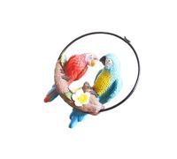 LIXSAZSE Graceful Outdoor Decor Showcase Beautiful Hanging Bird Statue Enjoy Vibrant Colors With Resin Statue Outdoor Decor Tropical Gifts Nature Lovers