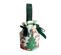 LIXSAZSE Gradient Red Christmas Decorations Bag With Gold Foil Snowman Pattern Personalized Santa Sack Cloth Handy Christmas Bag, Green