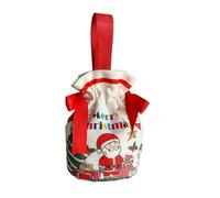 LIXSAZSE Gradient Red Christmas Decorations Bag With Gold Foil Snowman Pattern Personalized Santa Sack Cloth Handy Christmas Bag, Red