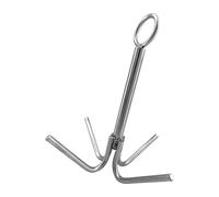 LIXSAZSE Grappling Hook Stainless Steel 4 Claw Heavy Duty Rustproof Anchor Essential Tool For Fishing Tree Climbing Outdoor Exploration Survival Outdoor Hiking Camping Essential Tool