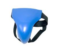 LIXSAZSE Groin Guard Made Of PU Leather Comfortable And Waterproof Essential For Taekwondo Fixes Abdominal Guard On Body PU Leather Jockstrap Crotch Protector, Blue, S
