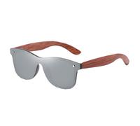 LIXSAZSE Handmade Driving Eyewear With Colorful Lens Options Lightweight And Stylish Wooden Frame Wooden Men Sunglasses Unisex, silver