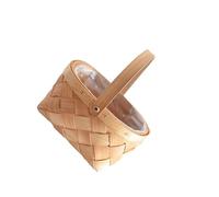 LIXSAZSE Handmade Rattan Bag Large Capacity Moon Shape Two Handles Portable For Daily Grocery Toy Handwoven Round Top Handle Travel Summer Beach Shopping, Natural