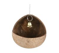 LIXSAZSE Hanging Bird House Safe Eco Friendly Coconut Bird Nest Hut Attractive Solution For Parrots Nesting Coconut Shell Nest Shell Birds Fiber, No shred, 13x13cm