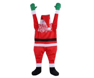 LIXSAZSE Hanging Santa Claus Climbing Ornaments For Outdoor Christmas Decor Easy To Attach Soft And Cute Santa Claus Decoration, 110cm