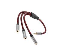 LIXSAZSE Headphone Mic Splitter Cable Clear Sound Transfer With Cotton Cloth Weaving Headphone Splitter More Durable Headset Mic Audio Cable Auxiliary