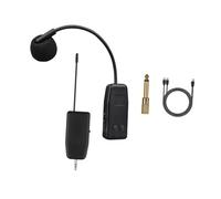 LIXSAZSE High Fidelity Adjustable Angle Wireless Mic With 5MM 5MM Converter Plug For Musical Making Compatible Various Such As Cellos Professional Mic Instrument Accessory, Black, Short clip