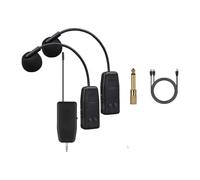 LIXSAZSE High Fidelity Adjustable Angle Wireless Mic With 5MM 5MM Converter Plug For Musical Making Compatible Various Such As Cellos Professional Mic Instrument Accessory, Black, long clip