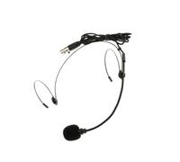 LIXSAZSE High-Performance Black XLR Double Ear Hook Wired Headset Headworn Microphone for StudioSound