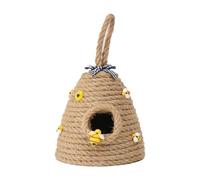 LIXSAZSE Home Decoration Rustic Woven Bee Hanging Pendant for Creative Hanging Ornament Bee Theme For Bedroom With Lanyard And Flowers With Honey And Flowers Party Favors
