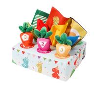 LIXSAZSE Interactive Toy Carrot Plush Toy Offers Dual Play Methods Building Skills While Engaging Children In Fun Activities Sensory Pull Along Toddlers Tissue