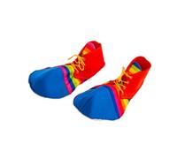 LIXSAZSE Jumbo Clown Shoes Fun Boost Comfortable Rainbow Colors Eye-Catching Round Head Accessories Costume Events Rainbow Clown Shoes Funny Circus Props Carnivals, S