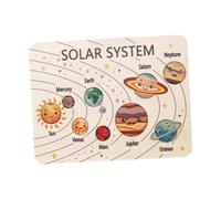 LIXSAZSE Kid Cognitive Astronomy Wood Planets Learning Game Stimulate Learning Interest Cognitive Ability Puzzle Fun Activity Children Enlightenment Puzzle Eight Planets Jigsaw