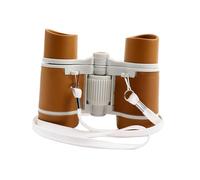 LIXSAZSE Kids Binoculars Nature Exploration Tool Kids Educational Outdoor Lightweight Travel Experience Adventure Outside Toys Telescope for Bird Watching Travel, Dark Brown, 8.8x11x4cm