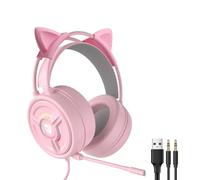 LIXSAZSE Laptop Headset Gaming Accessories With Professional Microphone And Colorful Breathing Light Effects Is Suitable For Gamers With Colorful Circular Breathing Light