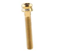 LIXSAZSE Lightweight Bicycle Stem Screw M6 Thread Durable Titanium Alloy Essential For Biking And Cycling Adventures Bicycles And Spare Part Bicycle Stem Screw, Gold, M6x35mm