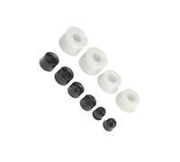 LIXSAZSE Longboard Truck Bushings Set Shockproof Skateboard Nuts Truck Rebuild Kit High Elasticity Shock Proof Performance Skateboard Repair Bushings Accessories, White, 11x16x24mm
