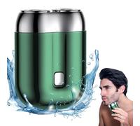 LIXSAZSE Magnetic Adsorption Rechargeable Shaver Dual Shaving for Smooth Results ABS Double Headed Mini Magnetic Shaver, Green
