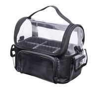 LIXSAZSE Makeup Case Organizer with Waterproof Clear Bag Travel Toiletry Solution Large Capacity Keeps All Items Within Reach Large Capacity Cosmetic Case Portable Transparent