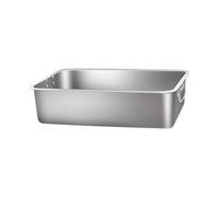 LIXSAZSE Metal Litter Pan For Big Cats Indoor Cats Advanced Cat Litter Tray Promotes Easy Cleanup With No Dead Ends Pet Supplies For Small And Large Indoor, Silver, 32x22x10cm