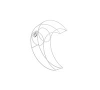 LIXSAZSE Metal Wire Light Bulbs Cage Cover Pendant Light Cage Bringing Warmth To Cozy Living Environments Metal Lampshade Pendant Shade Ceiling, White, moon