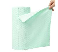 LIXSAZSE Microfiber Cleaning Cloth Roll Reusable Paper Towels Rolls for Kitchen Cleaning Dishwashing Cloths No Shedding of Hair Oil and Water Absorption No Color Fading, Light Green