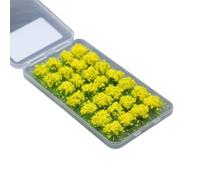 LIXSAZSE Mini Plant Train Railways Sand Table Realistic Style Bushy Grass Tufts DIY Scenery Architecture Model Supplies Scene DIY Decoration Landscape Bushy, Yellow, 8mm-10mm