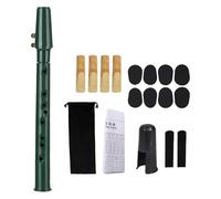 LIXSAZSE Mini Pocket Saxophone Woodwind Instrument Featuring Comprehensive Fingering Charts Mini Saxophone Instrument Flute Pocket 2 Resin Reeds Amateurs And Professional , green , 34x3cm