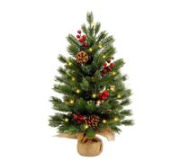 LIXSAZSE Mini Prelit Christmas Tree 24 Inch Offers ling Delight,45cm
