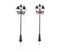 LIXSAZSE Mini Streetlamp Garden Light Decor Architecture Materials Battery Operated Landscape Lights for Fairy Tale Garden , Model 1