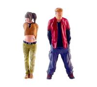 LIXSAZSE Miniature Boys Girls Figures In 1/64 Scale Hand Painted Unique Designs Diorama Scenery Enhancement Landscapes Or Desktop Decorations. People Figures Can Be Match With Different Scenes