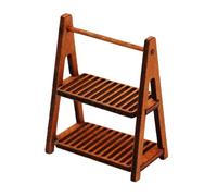 LIXSAZSE Miniature Bread Rack 1/12 1/6 Dollhouse Miniature Bread Rack Display Home Decoration Ideas Architecture Models Garden Buildings Structures Plant Stand, dark brown, 43x24x57mm