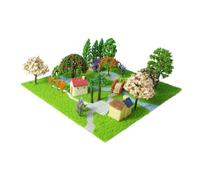 LIXSAZSE Miniature Landscape Model DIY Craft Kit Plants Scenery Basing Mixed Trees Fun Activity For Kids MaterialMade Of ABS And PE Miniature Town Scenery Mixed Trees Gifts