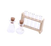 LIXSAZSE Miniature Test Tubes Dollhouse Science Decoration Includes Realistic Accessories For Inspiring Creative Playtime Adventures Miniature Test Tubes Dollhouse Model Decoration