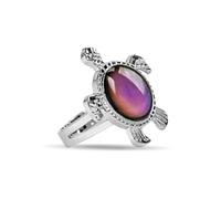 LIXSAZSE Mood Rings Color Change Adjustable Changeable Cute Jewelry Costume Props Multiple Shapes Birthday Party Kids Gift, little turtle