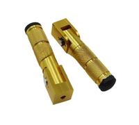 LIXSAZSE Motorcycle Footpegs Wear Resistant Sturdy Passenger Foot Pedals Practical Utility Lightweight Aluminium Products Practical Utility Easy To Install Replaces Sturdy, Golden, 12.1x2.4cm
