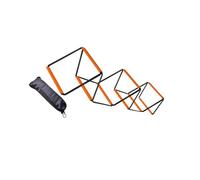 LIXSAZSE Multi Purpose Agility Ladder Crafted Flexible Training For Speed Coordination Athletes And Teams Like Soccer Soccer Agility Ladder Training Equipment , Black Orange , 8 Grids With Bag