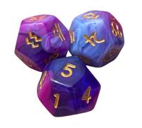LIXSAZSE Multi Sides Dices Polyhedral Dice Set Astrology Dice Versatile Game Play Options For Everyone Addition Polyhedral Set Astrology Role Play Game, violet, 1.4cm