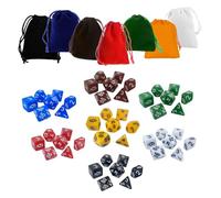 LIXSAZSE Multi Sides Dices Resin Dices Set Role Playing Games Math Counting Playing Fun At Parties And Gatherings Role Games Multi Sides Party Favors