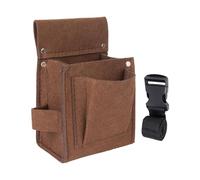 LIXSAZSE Nail Pouch Nail Tool Pouch Bag Belt Multipurpose Belt Bag Tool Holder Organizer Adjustable Thicken Choice for Budget-Conscious Buyers Construction Multi Pocket Fabric, Brown, S