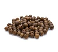 LIXSAZSE Natural Wooden Beads Round Stripe Smooth Jewelry Accessories No Strange Shape Easy to Match Loose Beads Making, Pack 10mm hole 1.5mm, 50Pieces