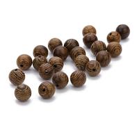 LIXSAZSE Natural Wooden Beads Round Stripe Smooth Jewelry Accessories No Strange Shape Easy to Match Loose Beads Making, Pack 6mm hole 1.5mm, 100Pieces