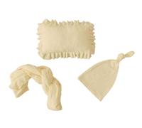 LIXSAZSE Newborn Photography Props Posing Pillow Hundred Days Wrapping Cloth Boys Girls Decoration Hat Studio Tool, Light yellow