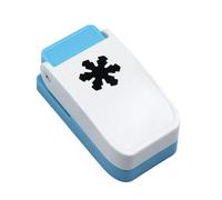 LIXSAZSE Office Essential Square Hole Punches with Bottom Lock for Buckle for File Organization Embossed Punching DIY Square Punch Manual Bottom with Lock for Buckle Precision, Snowflake