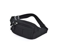 LIXSAZSE Oxford Cloth Men Waist Bag Adjustable Zip Multi-Pocket Replacement Portable Chest Travelling Bags Pouch Pocket Gift, Black