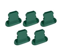 LIXSAZSE Pack of 5 Mobile Phone Stopper Dust Proof for Micro USB Cap Portable Smartphone Anti-dust Mini Small Replacement for 12ProMax, Green
