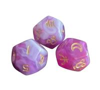 LIXSAZSE Party Board Game Props Acrylic Dice Set Easy To Access Clear Symbols Engaging Game Nights Constellation Dice Are Made Of Acrylic Constellation Astrology Role Play